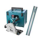 Kit Serra Circular Manual 165mm 1300W Com Maleta SP6000J Makita e Trilho 1 metro