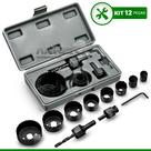 Kit Serra Copo 11 Peças Snel Ferramentas Com Maleta Para Corte Em Madeira E Metal