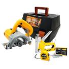 Kit Serra Mármore 4.3/8 110mm 1040W e Grampeador Manual com Maleta Box