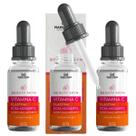 Kit Sérum 4 em 1 Vitamina C e Ácido Hialurônico 3 Unidades