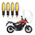 Kit Seta para Moto Honda CB 500X Pisca Led Universal P50 12V Esportivo 2013 2014 2015 2016 2017 2018 2019 2020 2021