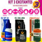 kit Sex Shop 3 Produtos Lubrificante intimo Gold