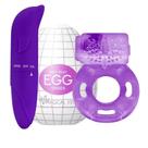 Kit Sex shop Brinquedos Eróticos Vibrador Egg Masturbador Anel Paniano Sex Shop
