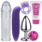 Kit Sex Shop Casal Vibrador Capa Massageador E Lubrificante íntimo Sensação Kit Sex Shop Casal Vibrador Capa Massageador E Lubrificante íntimo Sensação