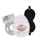 Kit Sex Shop com Anel Vibratório, Venda em Couro e Egg Texturizado