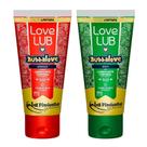Kit Sex Shop Gel Lubrificante Bubbalove Comestível Sabor Morango e Menta 2 unidades 60g