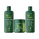 Kit Sh + Máscara + Hidratante Tonificante 12 Ervas Trihair