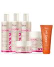 Kit Shamp, Cond, Gelatina, Ativador, Másc e Leave in Cachos Nova fragrância - Apice