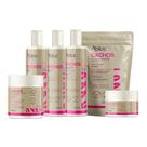 Kit Shamp, Cond, másc, Gelatina, ativador e refil ativador 500g Cachos Nova Fragrância Apice Kit Shamp, Cond, másc, Gelatina, ativador e refil ativador 500g Cachos Nova Fragrância Apice