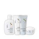 Kit shampoo 250ml, condicionador, leave-in e máscara 200ml diamond - alfaparf