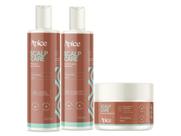 Kit shampoo 300ml, condicionador 300ml e mascara 300g scalp care apice