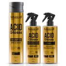 Kit Shampoo 300ml + Máscara Líquida E Spray Finalizador 200ml Acid Gloss Bothanico Kit Shampoo 300ml + Máscara Líquida E Spray Finalizador 200ml Acid Gloss Bothanico