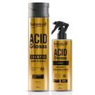 Kit Shampoo 300ml + Spray Finalizador 200ml E Óleo 30ml Acid Gloss Bothanico
