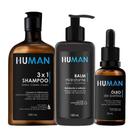 Kit Shampoo 31 240ml e Creme Balm Pós Barba com Óleo Hidratante Human 30ml Kit Shampoo 31 240ml e Creme Balm Pós Barba com Óleo Hidratante Human 30ml