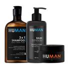Kit Shampoo 31 Creme Balm Pós Barba Pomada Efeito Molhado Brilho Forte Human 50g Kit Shampoo 31 Creme Balm Pós Barba Pomada Efeito Molhado Brilho Forte Human 50g