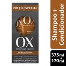 Kit shampoo 375ML + condicionador 170ML ox cosméticos nutrição intensa