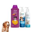 Kit Shampoo 5x1 + Limpa Lágrima + Limpa Orelha Pet Clean