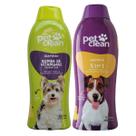 Kit Shampoo 5x1 + Shampoo Bomba Vitamina Pet Clean Cães