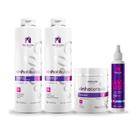 Kit Shampoo, alisamento, máscara e finalizador Vinhoterapia