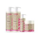Kit Shampoo, Ativador 1L, Gelatina 500ml e Máscara 500g Cachos Apice