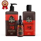 Kit shampoo + balm + óleo para barba don alcides barba negra