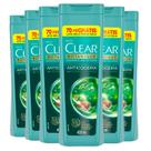 Kit Shampoo Clear Anticaspa Anticoceira Leve 400ml Pague 330ml 6 Unidades