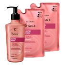 Kit Shampoo com 2 Refil Nutri Rosé Nutrição Raiz e Pontas 400ml Eudora Siàge Kit Shampoo com 2 Refil Nutri Rosé Nutrição Raiz e Pontas 400ml Eudora Siàge