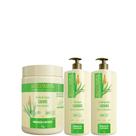 Kit Shampoo, Cond, Banho de Creme 1L Cachos Bio Extratus