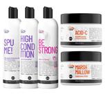 Kit Shampoo+Cond+Be Strong+Marshmallow+Acid-C Curly Care Kit Shampoo+Cond+Be Strong+Marshmallow+Acid-C Curly Care