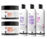 Kit Shampoo, Cond, Fix U, Marshmallow e Acid-C Curly Care