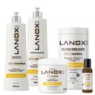 Kit Shampoo + Cond + Gelatina +Óleo +Máscara Cocomanga Lanox