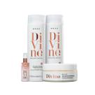 Kit Shampoo, Cond, Mascara Antifrizz e Sérum BRAÉ Divine