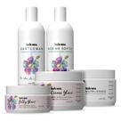 Kit Shampoo, Cond, Nutri-Shake, Creme e Jelly Glacê Kah-Noa