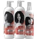 Kit Shampoo Condicionador E Leave In Soul Power Pro Acido Hialuronico Hidratante Vegano Grande