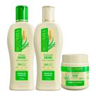 Kit Shampoo Condicionador e Máscara Cabelo Cacheado Babosa e Macadâmia Cachos Bio Extratus Kit Shampoo Condicionador e Máscara Cabelo Cacheado Babosa e Macadâmia Cachos Bio Extratus