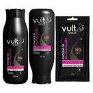 Kit Shampoo Condicionador e Máscara Sachê Restauração Choque de Reconstrução Vult Kit Shampoo Condicionador e Máscara Sachê Restauração Choque de Reconstrução Vult
