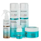 Kit Shampoo Condicionador Fluído Mascara Ampola Glam Coconut