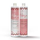 Kit shampoo condicionador hibisco e agua de coco para cabelos cacheados 2x1l