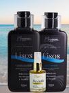 Kit shampoo, condicionador linha lisos e serum reparador revitaliz maggioni