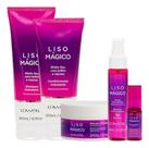 Kit Shampoo Condicionador Mascara Fluido e Oleo Liso Magico Lowell