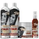Kit Shampoo + Condicionador + Mascara + Óleo Finalizador Soul Power Coco E Cacau Vegano Hidratação
