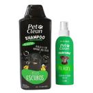Kit Shampoo Condicionador Perfume Banho Cão Gato Escurecedor