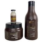 Kit Shampoo, Creme e Ampola SOS Capilar para cabelos com pré e pós química Power Fast WF 562ml