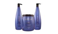 Kit shampoo, creme e máscara linha profissional aneethun