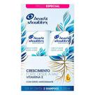Kit Shampoo Crescimento e Anticaspa 2x200ml Head e Shoulders Vitamina E Antioxidante