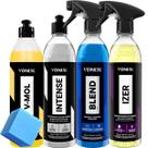 Kit Shampoo Desengraxante V-Mol 500ml Revitalizador Intense Cera Liquida Blend Spray Descontaminante Izer Vonixx
