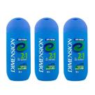 KIT Shampoo Dimension 2 em 1 Oleosos 200ml - 3 Unidades.