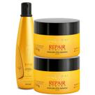 Kit Shampoo e 2 Mascaras Aneethun Pos Quimica Repair System