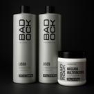 Kit Shampoo e Condicionador 1L Cabelos lisos Máscara Multifuncional 400g Bad Rock Hanova