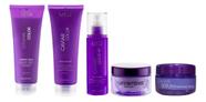Kit Shampoo e Condicionador 240ml Leave In 200ml Intense Masque 165g Sérum 80g Caviar Color Kpro